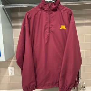 Y2K University of Minnesota Gophers Campus Drive Quarterzip Jacket Size XL Poly